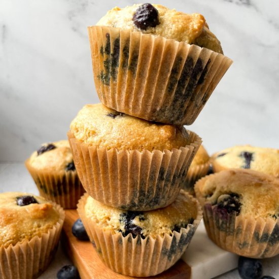 Almond Flour Blueberry Muffins