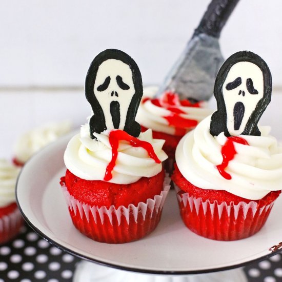 Scream Halloween cupcakes