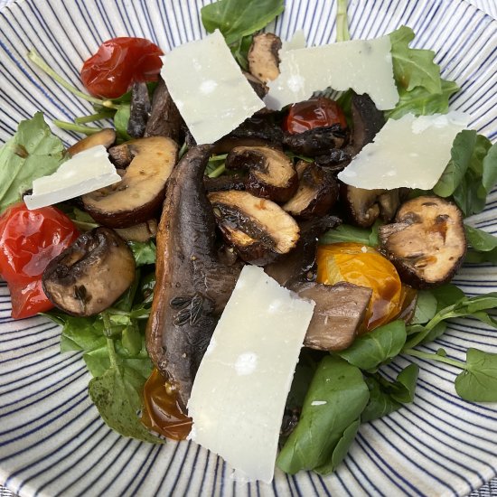 Roasted Tomato and Mushroom Salad