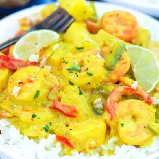 Pineapple Coconut Shrimp Curry