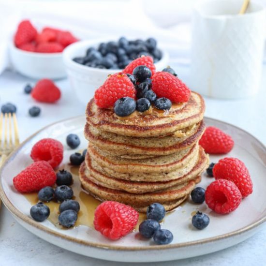 Protein Banana Oatmeal Pancakes