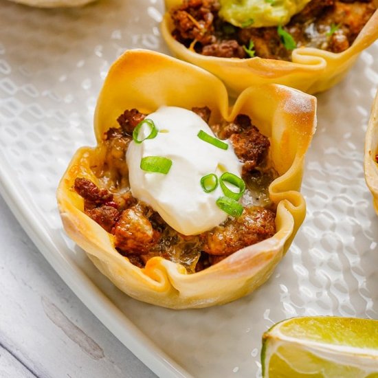 Wonton Taco Cups