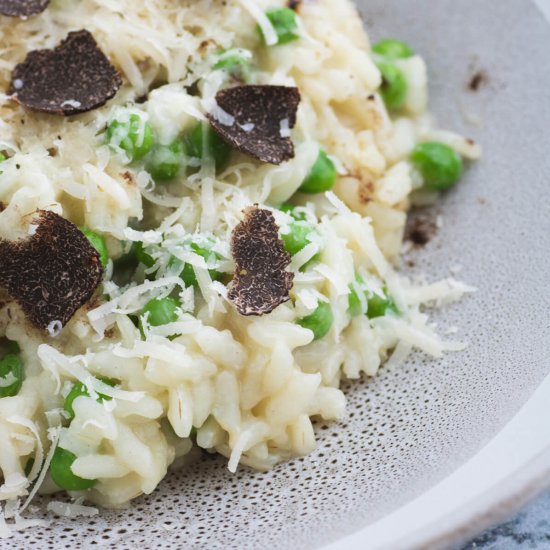 Spring Pea Truffle Risotto