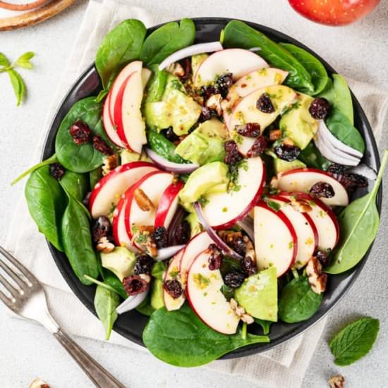 Apple Spinach Avocado Salad