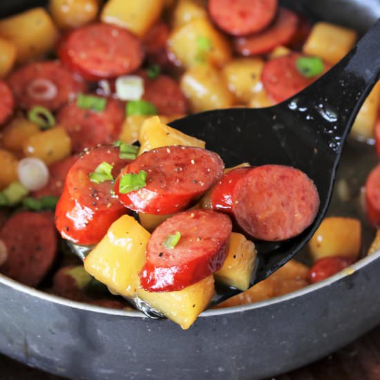 Easy Pineapple Kielbasa