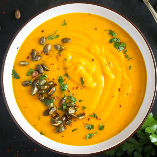 Sweet Potato and Pumpkin Soup