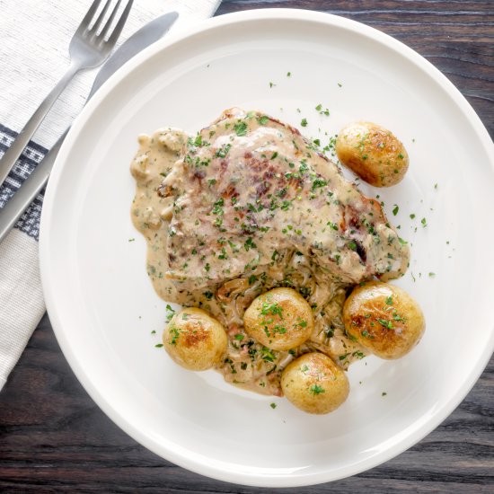 Normandy Pork Chops with Apples