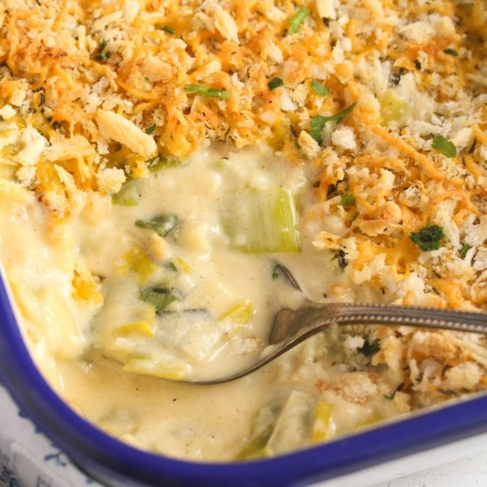 Creamy Cheesy Leeks