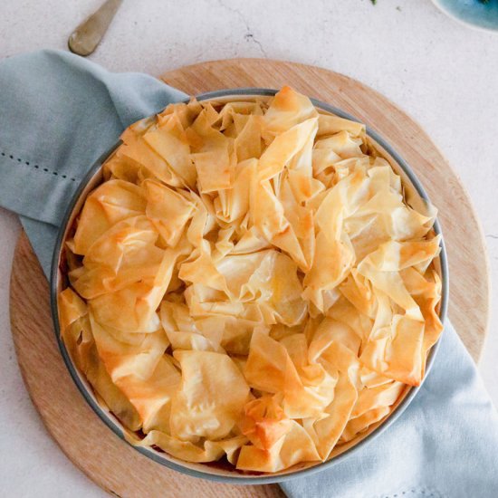 Phyllo chicken pie