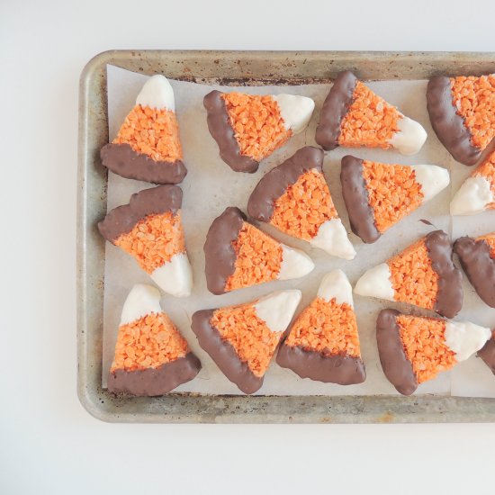 Candy Corn Rice Krispie Treats