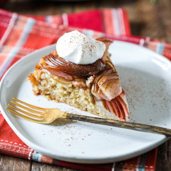 Upside Down Caramelized Pear Cake