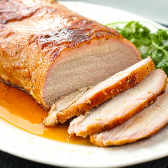 Smoked Pork Loin with Mojo Sauce