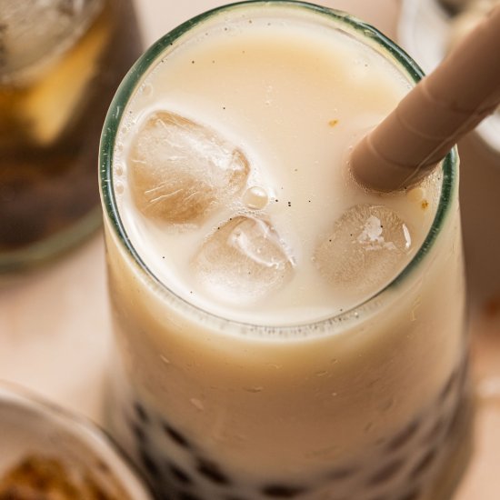 Vanilla Boba Milk Tea – Iced or Hot