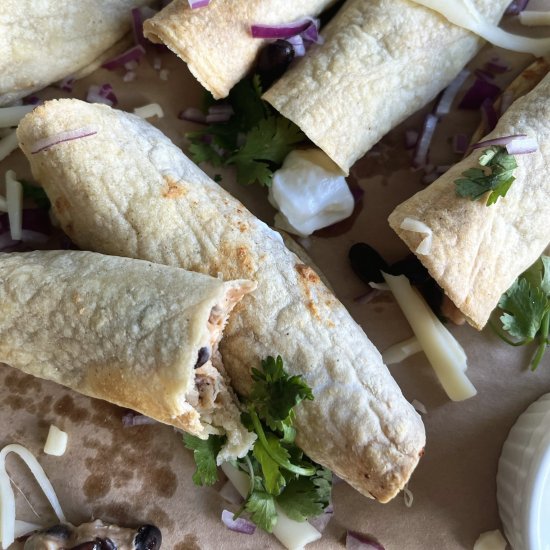 Bean and Cheese Air Fryer Taquitos