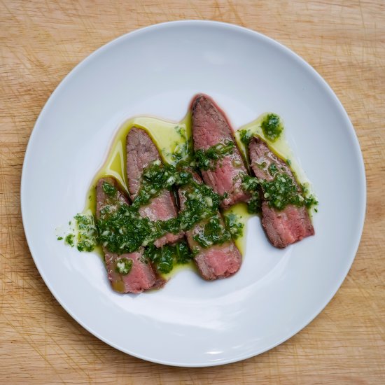 Steak with Chimichurri Sauce!