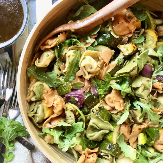 tortelloni & grilled veggie salad