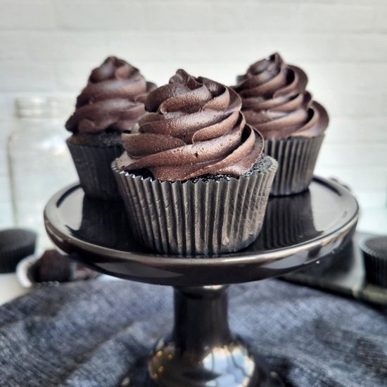 Black Cocoa Cupcakes