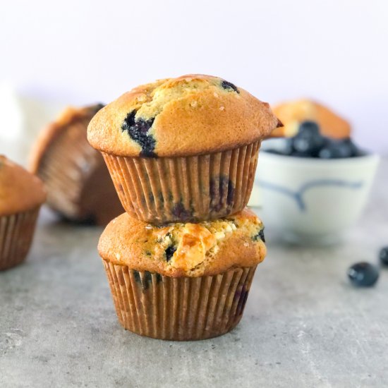 Blueberry White Chocolate Muffins