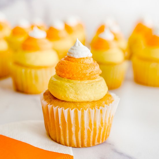 Candy Corn Cupcakes