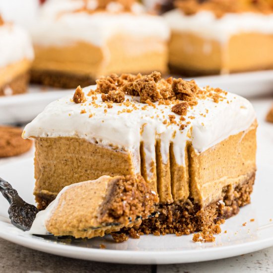 No Bake Pumpkin Cheesecake Bars