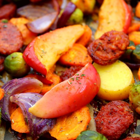 Sheet Pan Sausage & Roasted Veggies