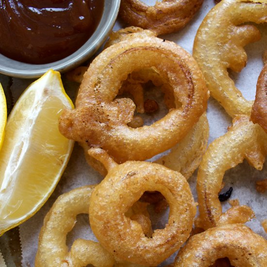 Beer battered onion rings