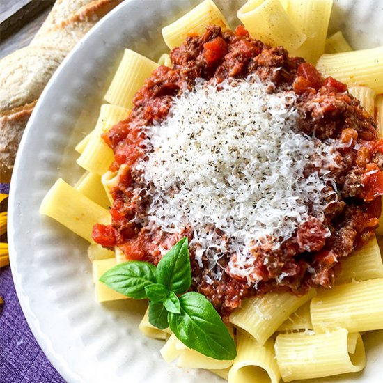 One-Pot Chunky Italian Meat Sauce