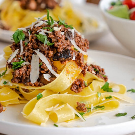 Beef and Mushroom Bolognese