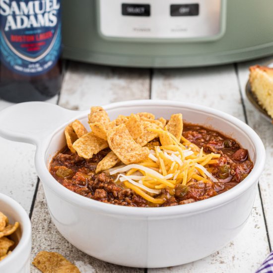 Crock Pot Beer Chili