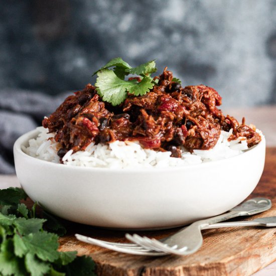 Mexican shredded beef cheeks