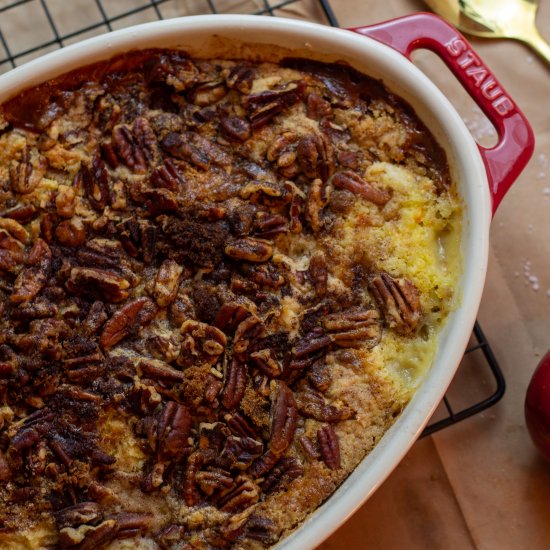 Pecan and Apple Cider Dump Cake