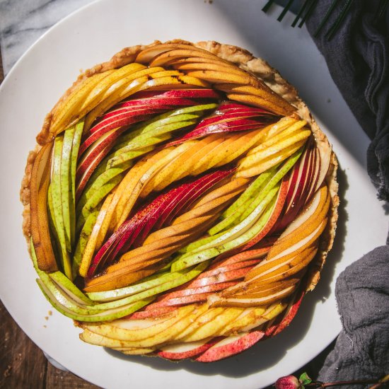 Woven Fresh Pear Tart