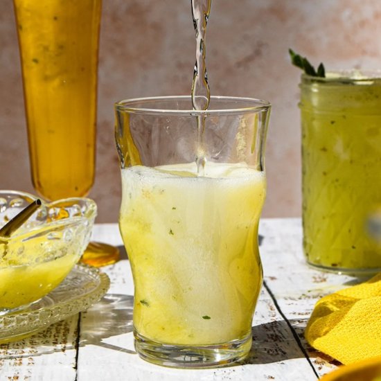 Pineapple Basil Summer Soda