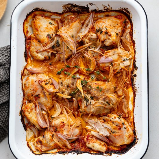 Baked Dijon Chicken Thighs