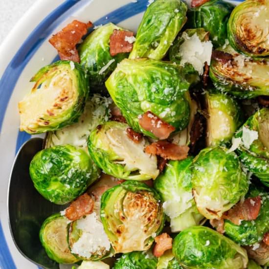 Seared Brussel Sprouts with Bacon