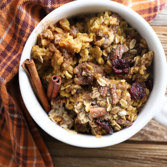 Pumpkin Spice Baked Oatmeal