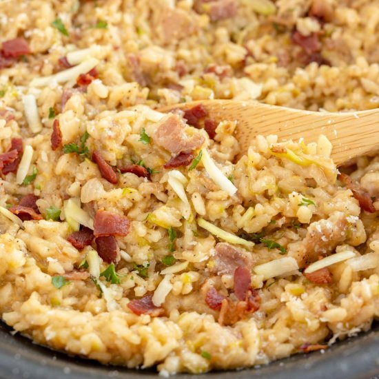 Zucchini Risotto (with Bacon)