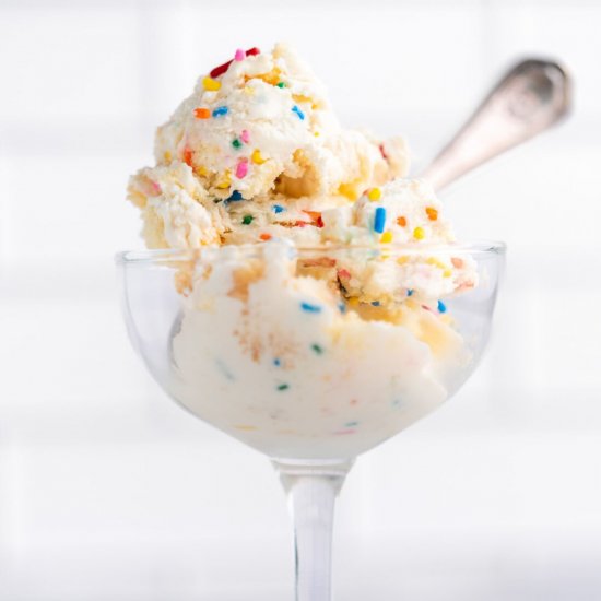 No Churn Birthday Cake Ice Cream