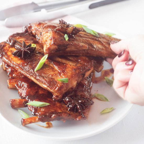 Sweet and Sticky Asian ribs