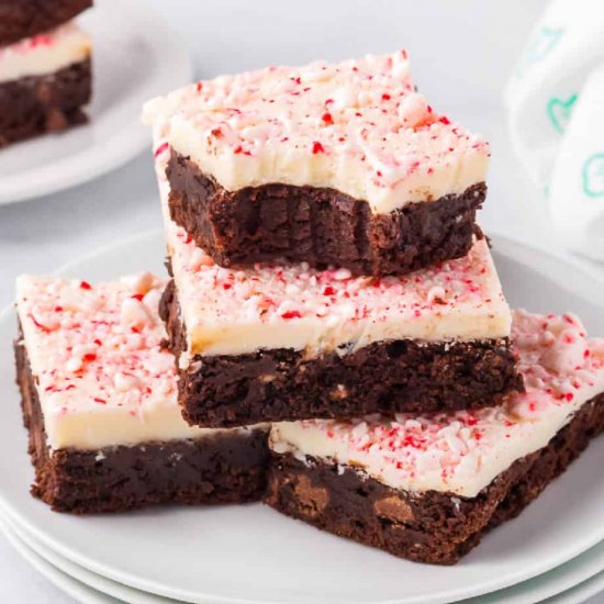 Peppermint Bark Brownies