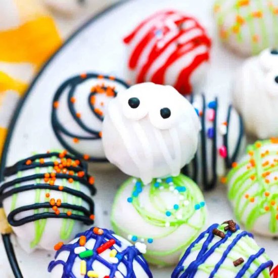 Halloween Cookie Dough Truffles