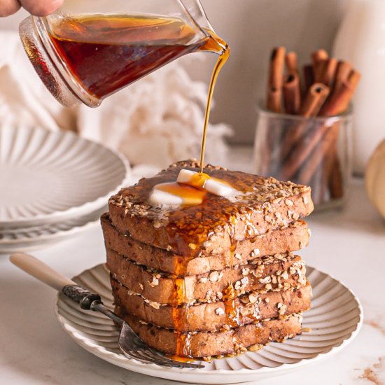 Pumpkin Spice Oat French Toast