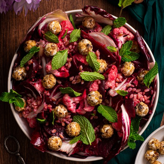 Beet Pickled Cauliflower Salad