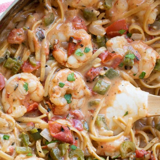 One-Pot Creamy Cajun Shrimp Pasta