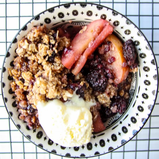 Apple and Blackberry Crumble