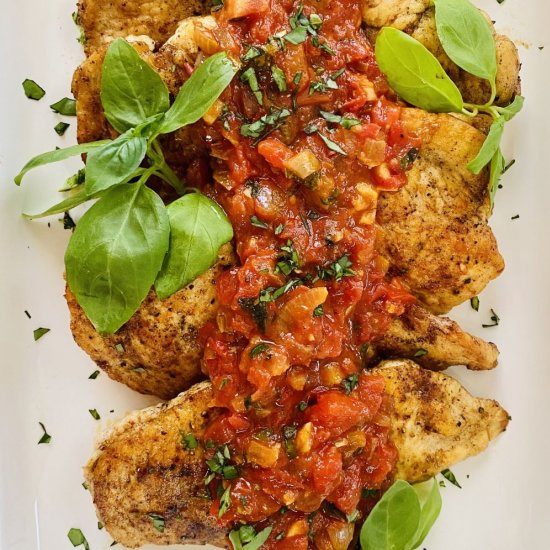 Butter Sauteed Chicken with Tomato