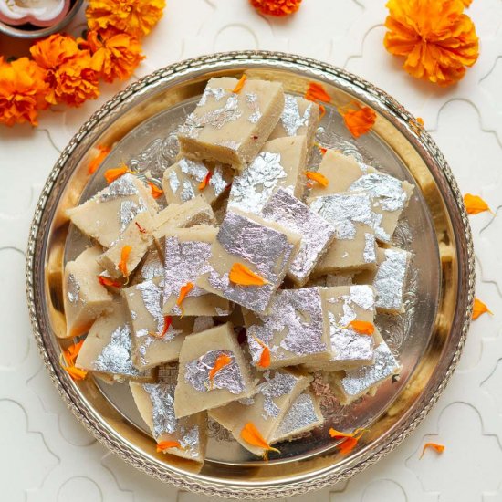 Almond Burfi aka Badam Burfi Recipe