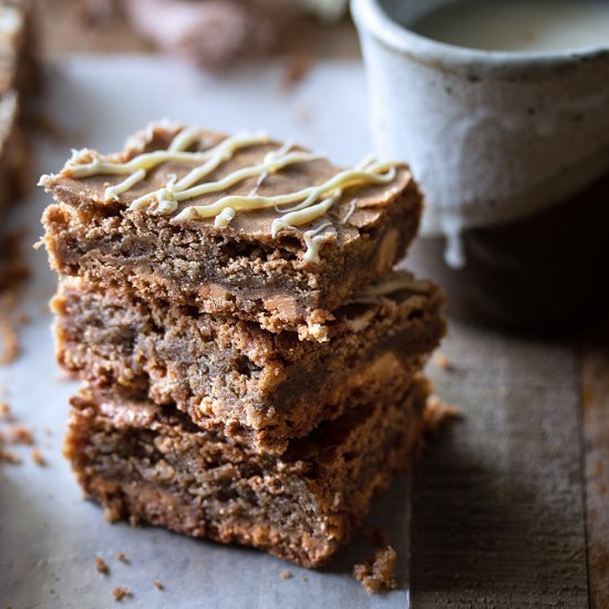 White Choco Butterscotch Blondies