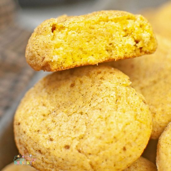 Air fryer pumpkin snickerdoodles