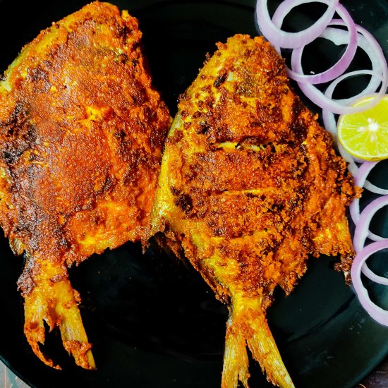 Tandoori Pomfret (Butter Fish) Fry